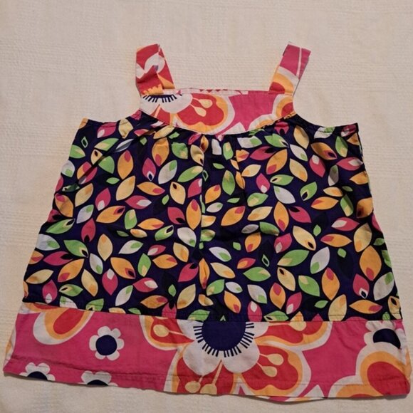 Hanna Andersson girls size 5 tank top floral design, vguc - Picture 3 of 5